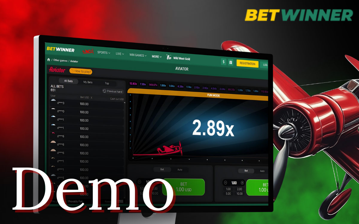 Betwinner has an Aviator demo mode