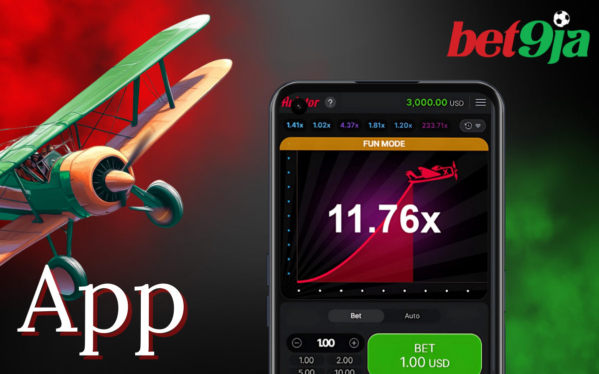 Bet9ja has its own app for the Aviator game