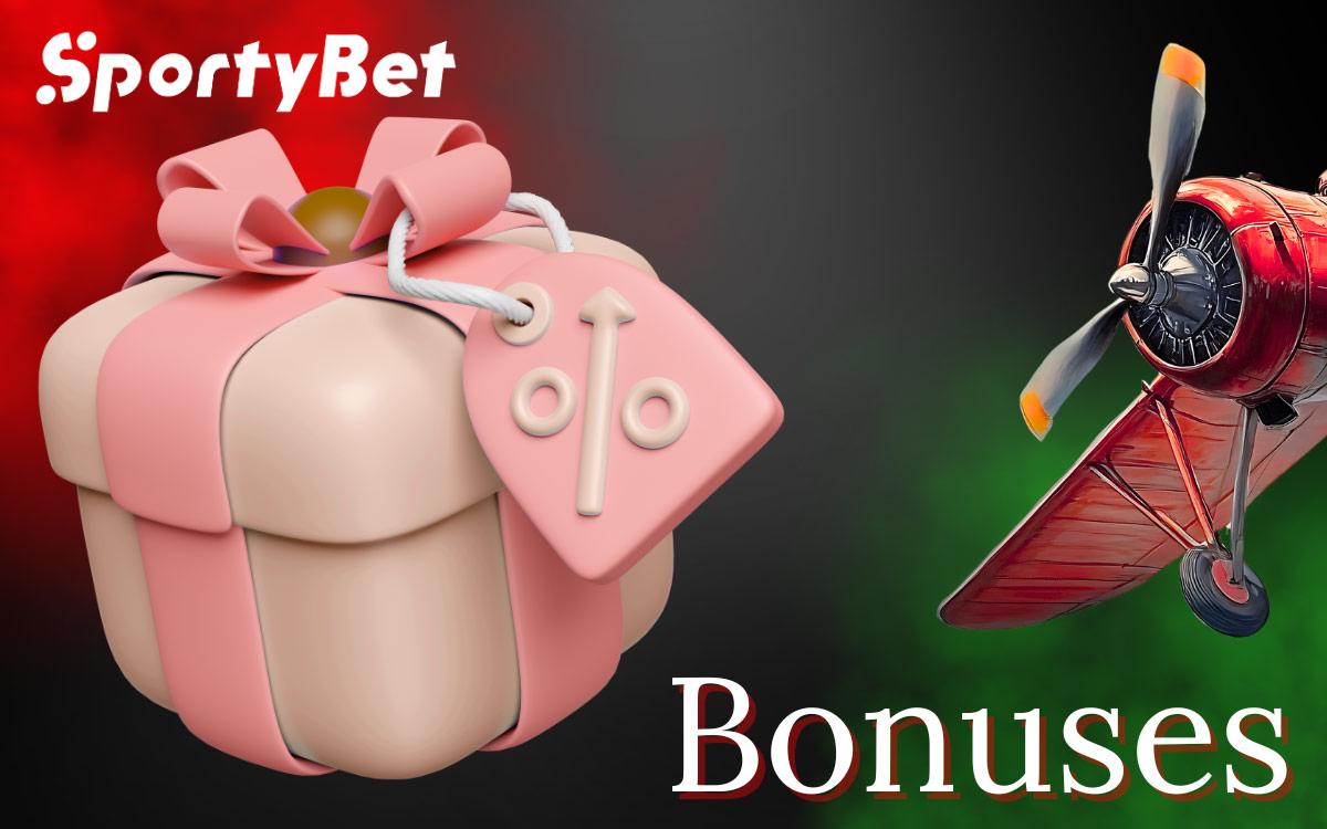 Aviator on the Sportybet website has many bonuses