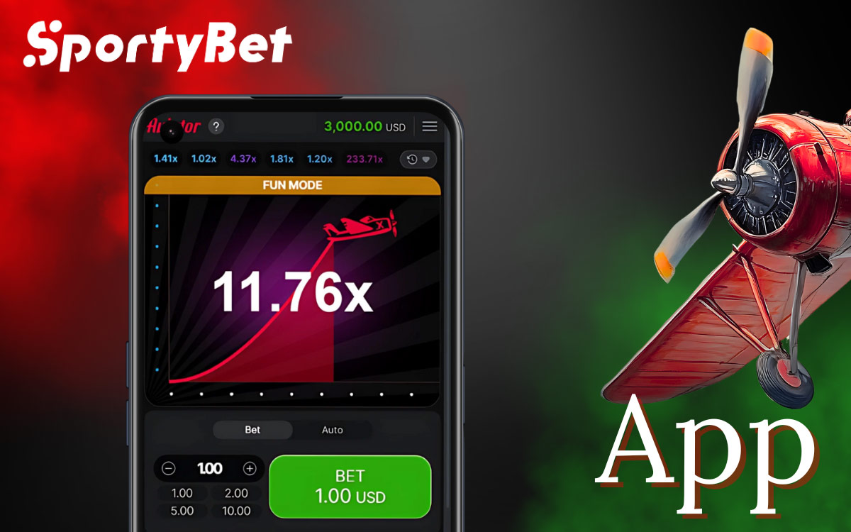 Sportybet Aviator has its own mobile application 